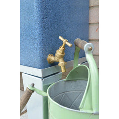250 Litre Slimline Water Butt in Blue Marble - Double Outlet