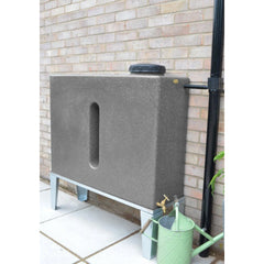 250 Litre Slimline Water Butt in Millstone - Double Outlet