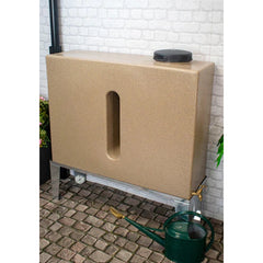 250 Litre Slimline Water Butt in Sandstone - Double Outlet