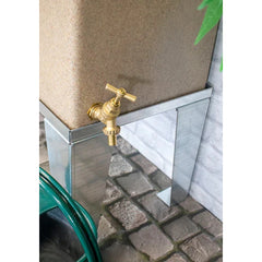 250 Litre Slimline Water Butt in Sandstone - Double Outlet