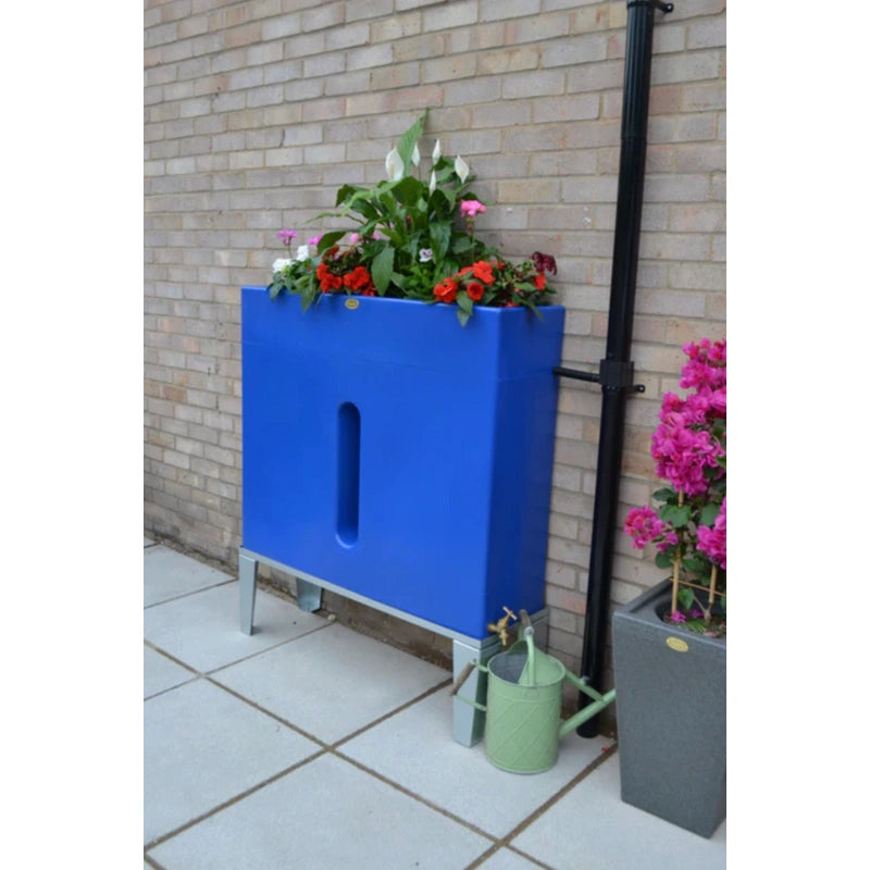 250 Litre Water Butt Planter Blue