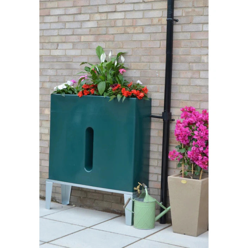 250 Litre Water Butt Planter Green