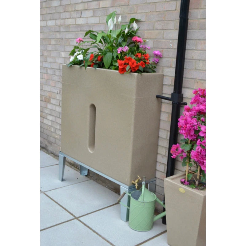 250 Litre Water Butt Planter Sandstone