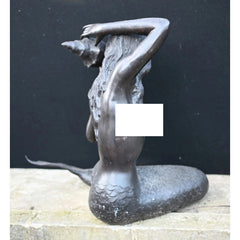 Bronze Mermaid Fountain Garden Statue Siren