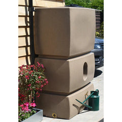 2 x 1500 Litre Water Butt Twin Pack Linked - Sandstone