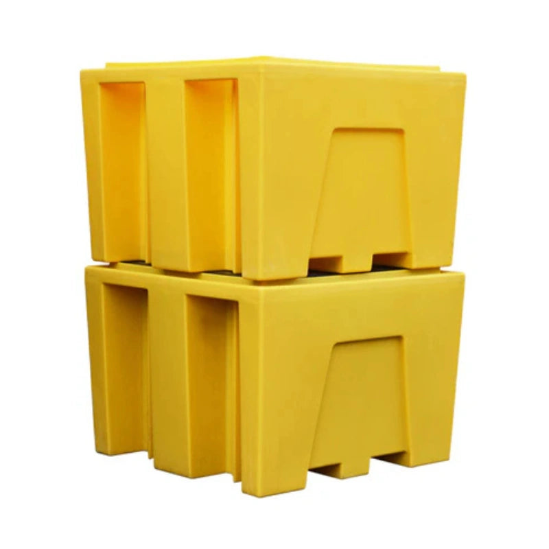 2 x IBC Bund Pallet - Yellow c/w Grid
