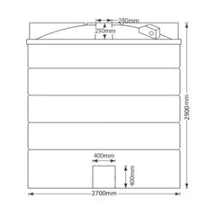 30,000 Litre WRAS Approved Potable Water Tank (2 x 15,000L)
