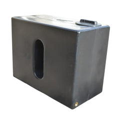 350 Litre Square Water Butt V1 - Black - Double Outlet