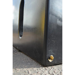350 Litre Square Water Butt V1 - Black - Double Outlet