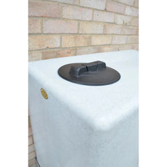 350 Litre Square Water Butt V1 - White Marble - Double Outlet
