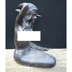 Bronze Mermaid Fountain Garden Statue Siren