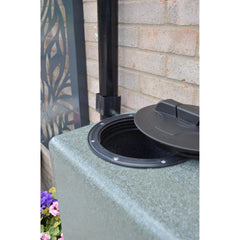 400 Litre Slimline Water Butt in Green Marble