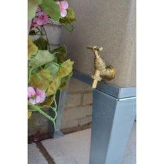 400 Litre Slimline Water Butt in Sandstone - Double Outlet