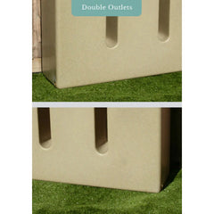 400 Litre Slimline Water Butt in Sandstone - Double Outlet