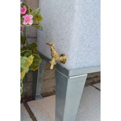 400 Litre Slimline Water Butt in White Marble
