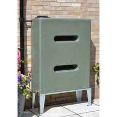 400 Litre Water Butt in Green Marble V3
