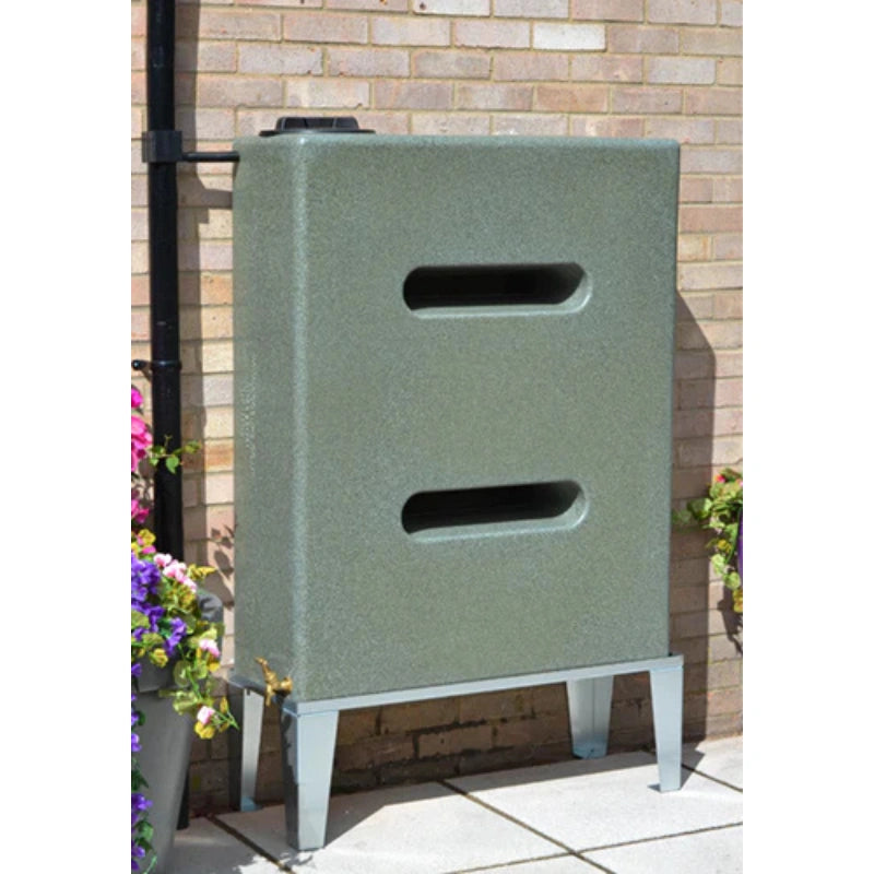 400 Litre Water Butt in Green Marble V3