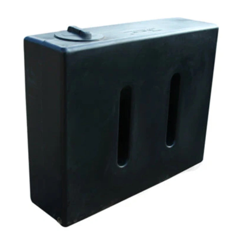 400 Litre Water Tank in Black V1 - Double Outlet