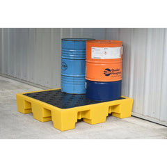 4 Drum Plastic Spill Pallet - PE Grid