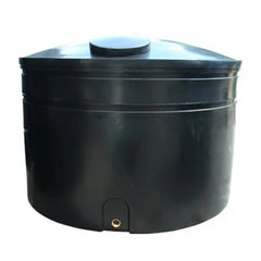 5000 Litre Cylindrical Potable Water Tank - Black - WRAS Approved