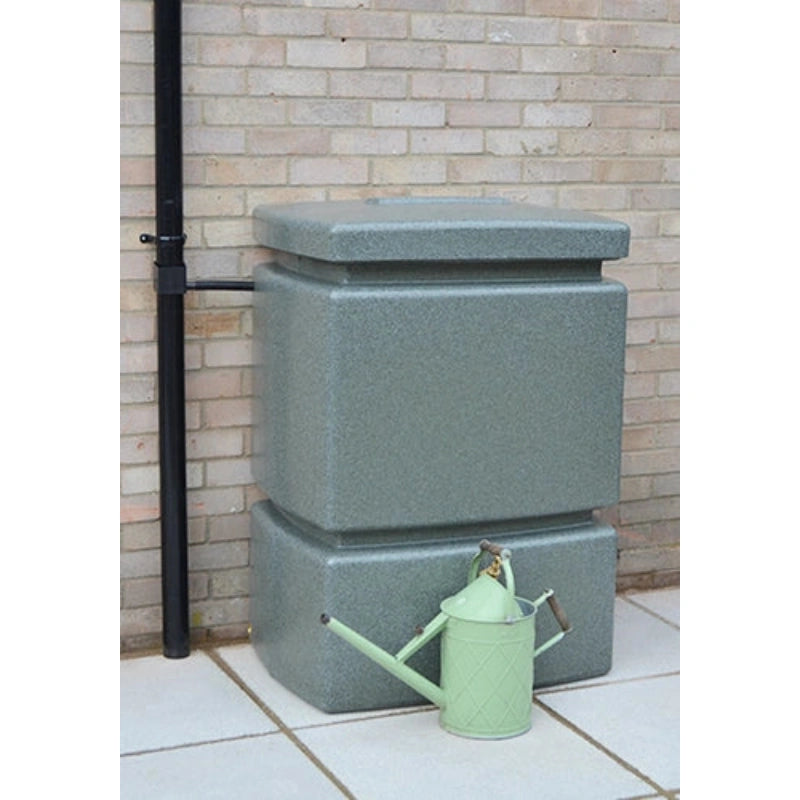 525 Litre Pillar Water Butt in Green Marble