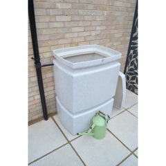 525 Litre Pillar Water Butt in White Marble