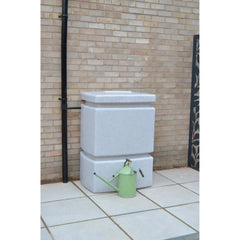 525 Litre Pillar Water Butt in White Marble
