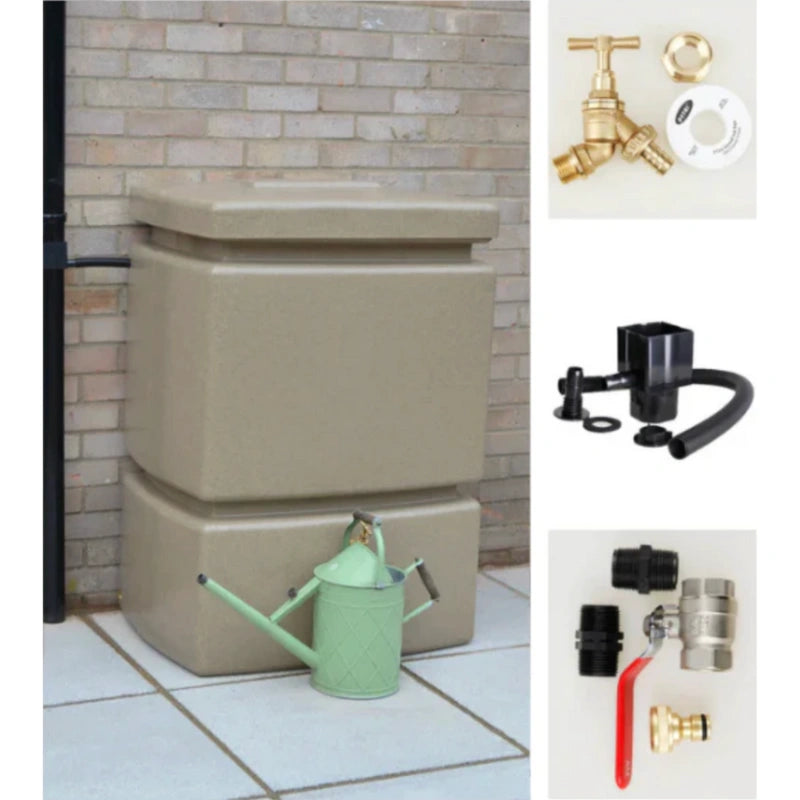 525 Litre Water Butt Kit - Sandstone
