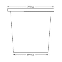 580 Litre Open Top Tank Black