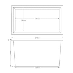 580 Litre Open Top Tank Black