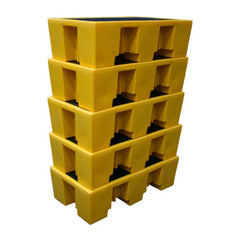 5 x 2 Drum Plastic Spill Pallet - PE Grid
