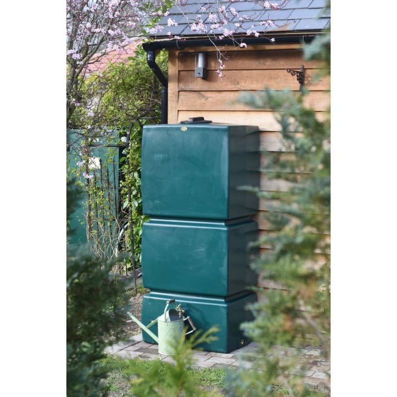 825 Litre Pillar Water Butt Rainwater Tank in Green