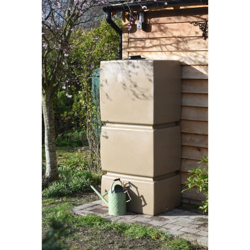 825 Litre Pillar Water Butt Rainwater Tank in Sandstone