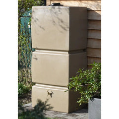 825 Litre Water Butt Kit Sandstone - C/W Tap Kit, Diverter & Shut Off Valve