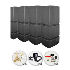 825 Litre Water Butt Quad Solo Pack - Millstone