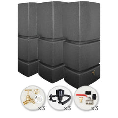825 Litre Water Butt Triple Solo Pack - Millstone