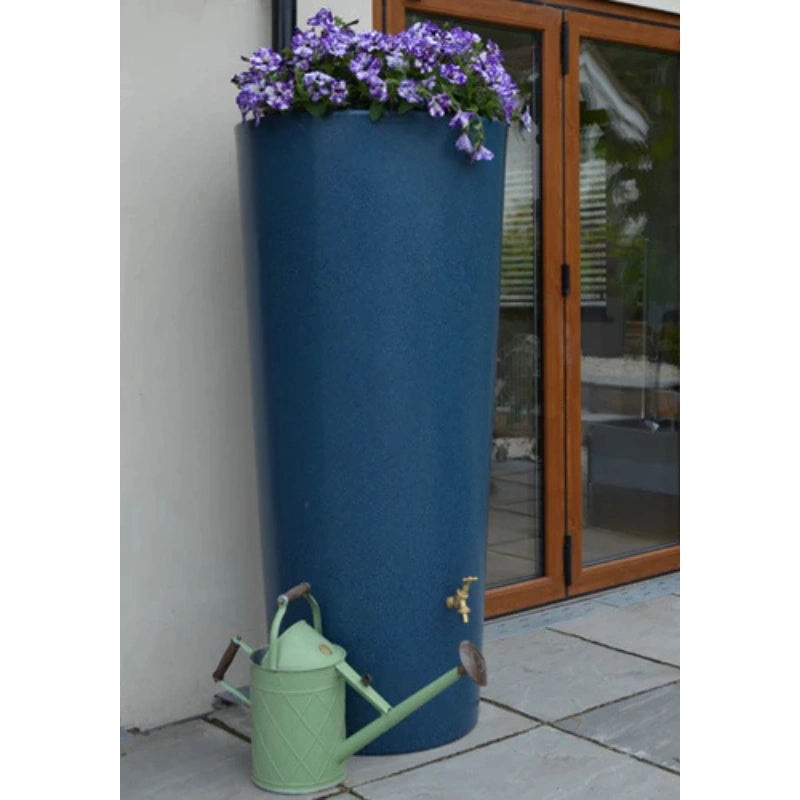 Big City Water Butt Planter - Blue Marble