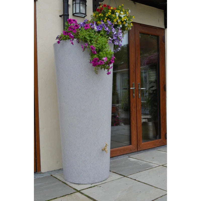 Big City Water Butt Planter - White Marble