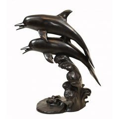 Canonbury Antiques Bronze Dolphin Fountain Porpoise Water Feature Statue