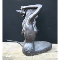 Canonbury Antiques Bronze Mermaid Fountain Garden Statue Siren Female Figurine