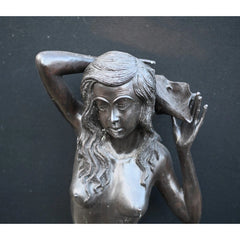 Canonbury Antiques Bronze Mermaid Fountain Garden Statue Siren Female Figurine