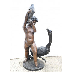 Canonbury Antiques Classical Bronze Cherub Fountain Fish Geese Garden Statue