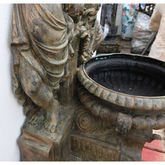 Canonbury Antiques Italian Bronze Wall Fountain Cherub Classical Garden Water Feature