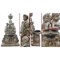Canonbury Antiques Italian Bronze Wall Fountain Cherub Classical Garden Water Feature
