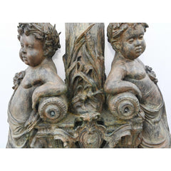Canonbury Antiques Italian Bronze Wall Fountain Cherub Classical Garden Water Feature