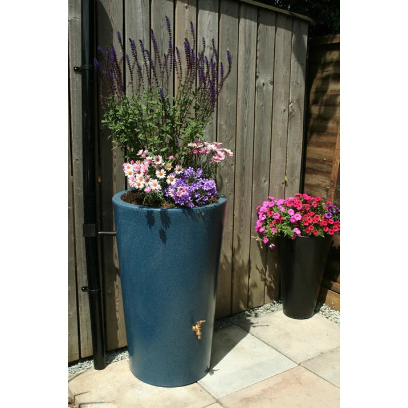 City Water Butt Planter Blue Stone