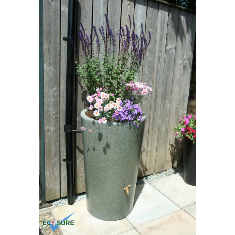 City Water Butt Planter Green Marble