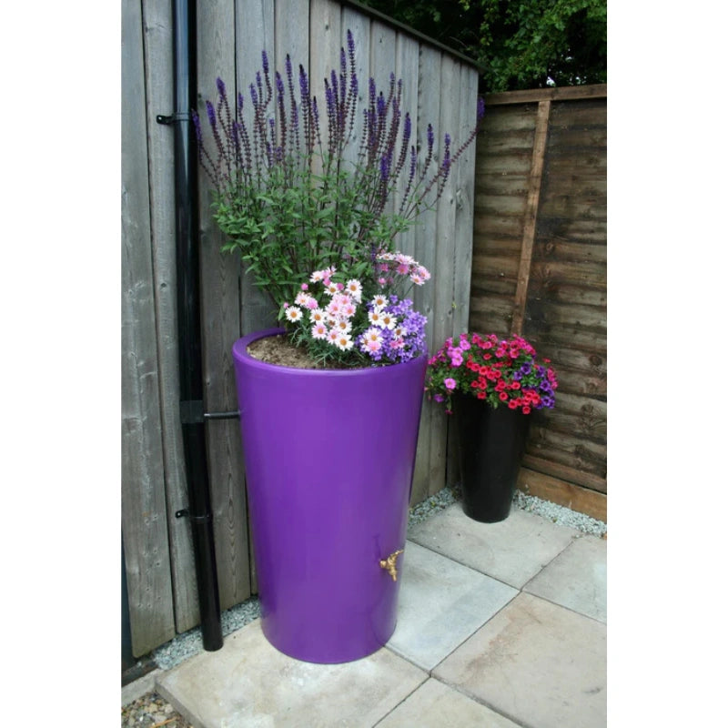 City Water Butt Planter Purple