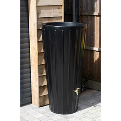 Cosmo 200 Litre Water Butt Planters - Black