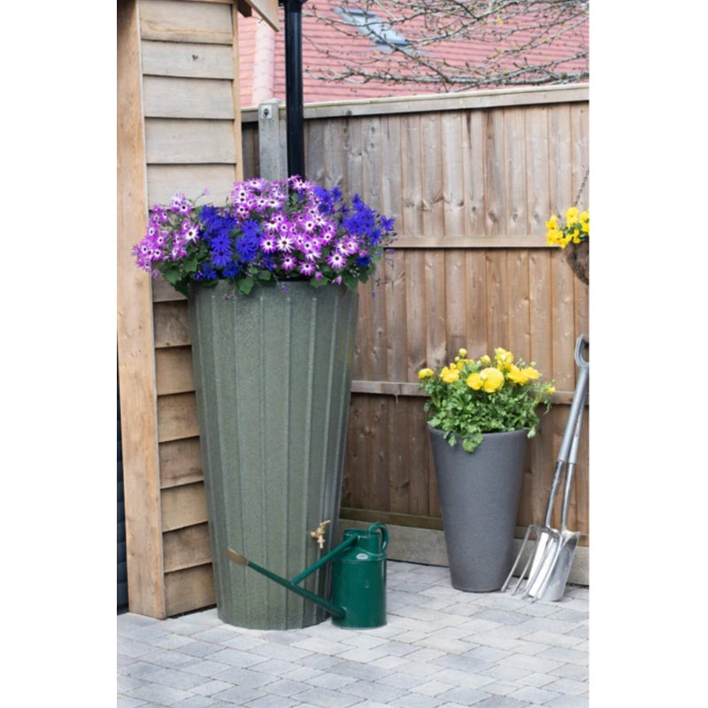 Cosmo 200 Litre Water Butt Planters - Green Marble